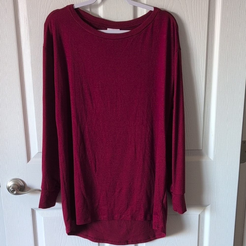 LuLaRoe Red LongSleeve Oversized Tunic